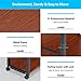 Tribesigns Mobile Printer Stand with 4 Rolling Wheels and Storage Drawer, Modern Lateral File Cabinets Printer Cart Machine Stand for Home Office, Metal Frame Cherry