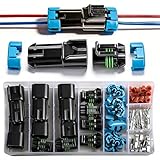 Shengbowi 2Pin Weather Pack Connectors Automotive Electrical Connectors Waterproof 14-12 AWG Quick Connect with Copper Plated Terminals