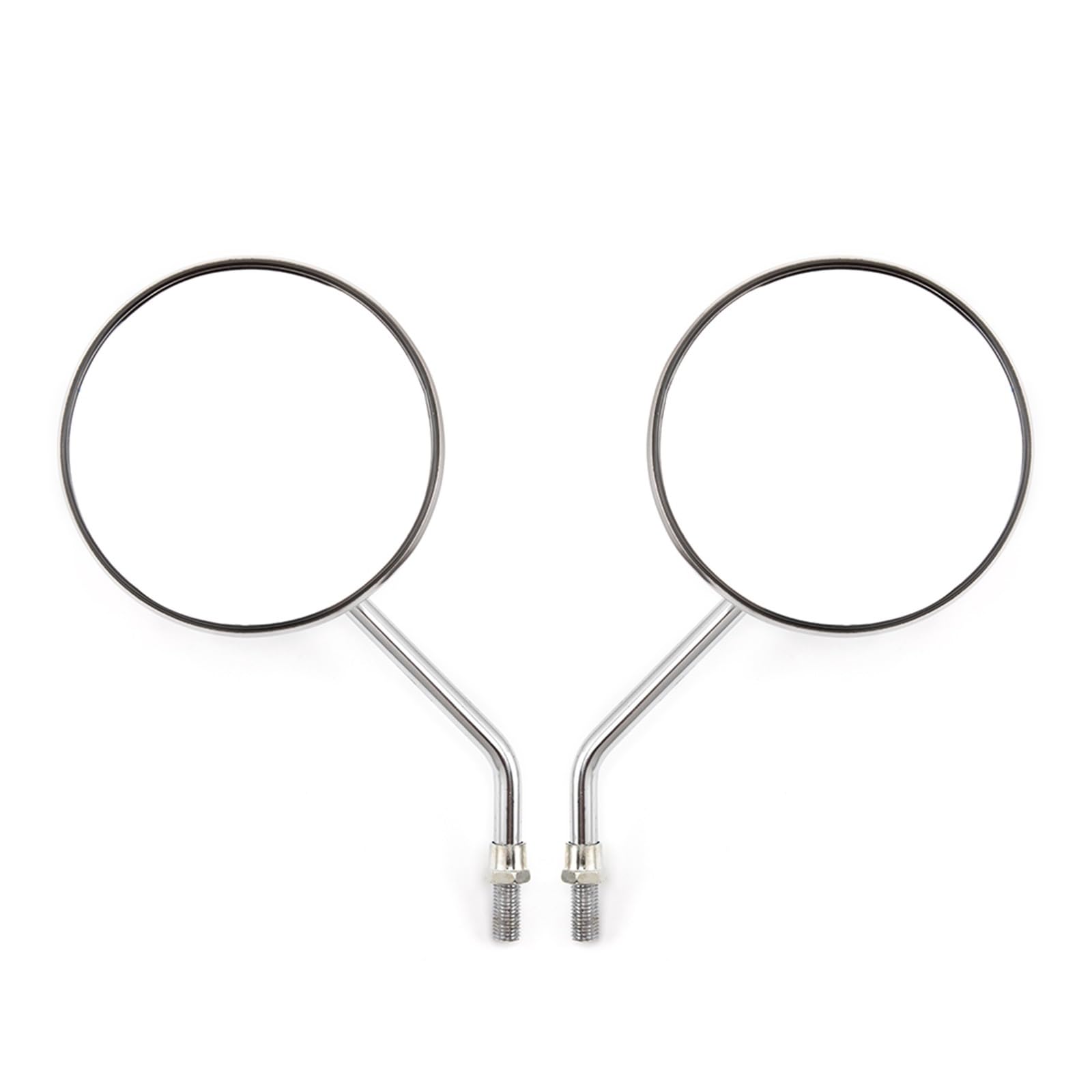 Espejos retrovisores redondos cromados para Kawasaki KZ1000P para solucionar vibración 4