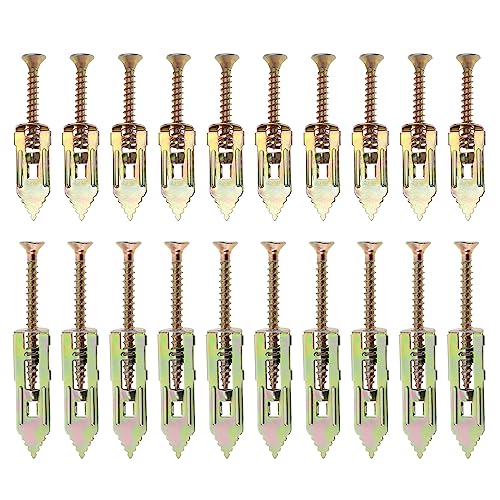 SG Store Ancres Auto-perceuses avec Jeu de Vis Chevilles d'expansion pour Cloisons Sèches Fixations pour Plaques de Plâtre pour Cadres Photo Suspendus (40pcs 12x30mm et 40pcs 12x40mm)