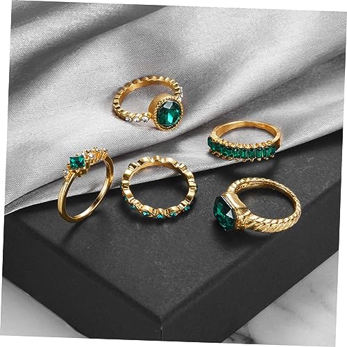 Strass de Doigt Scintillants sur Bague Cube Durable
