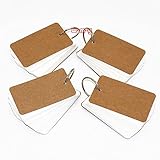 M-W Binder Ring Easy Flip Flash Cards Study Cards, 50 Unruled Blank White Pages(Pack of 4)