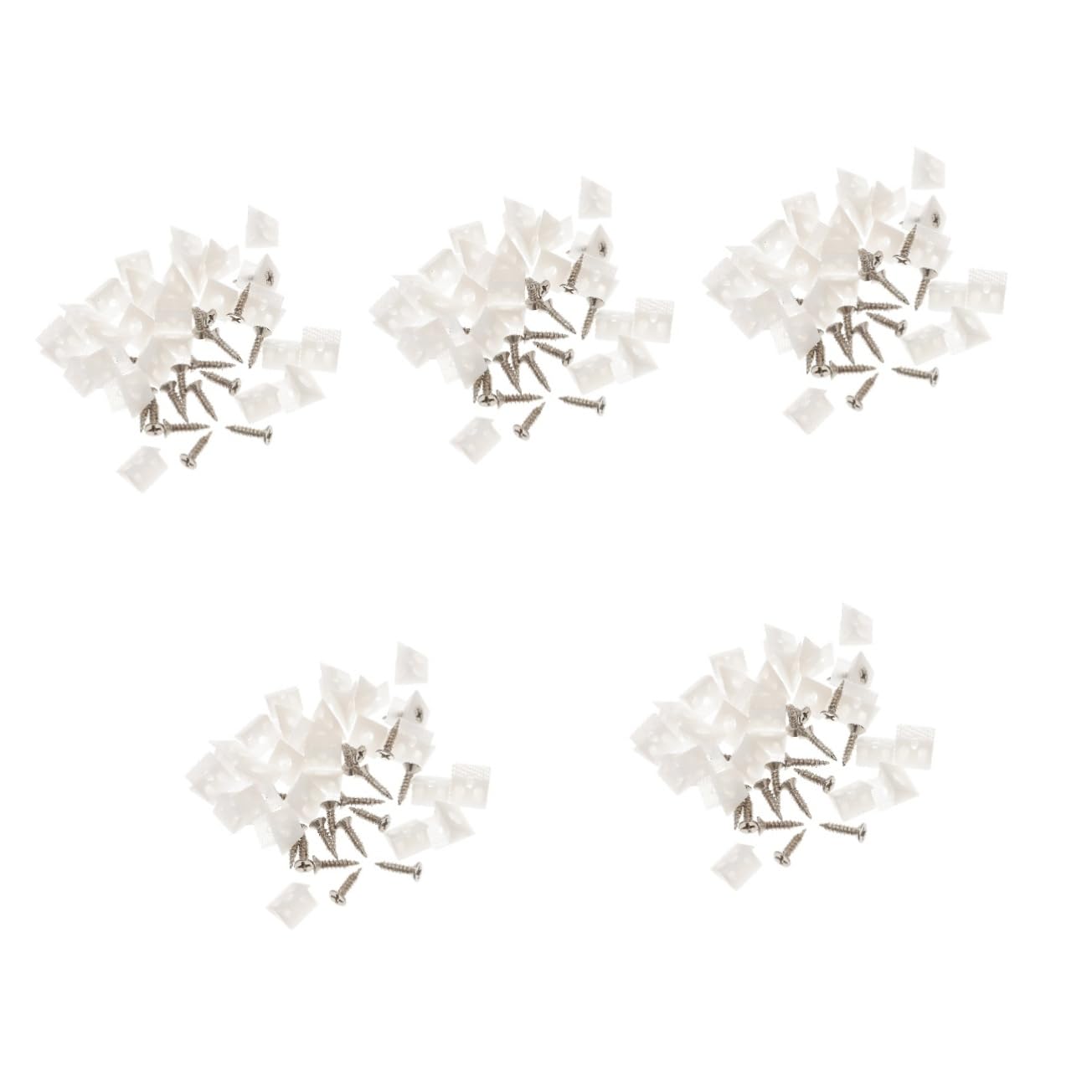 ARTIBETTER 3sets Furniture Chest Drawer Bottom Corner Braces Easy Install White 100pcs*3