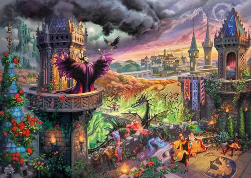Schmidt Spiele 58029 Thomas Kinkade, Disney Maléfica, Puzzle de 1000 Piezas