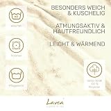 Lavea® Mikrofaser Kuscheldecke flauschig und weich, warme Fleecedecke für Sofa und Bett, Pflegeleichte Decke, atmungsaktiv und hautfreundlich, Wolldecke, Sofadecke Wohnzimmer, Creme, 150x200 cm