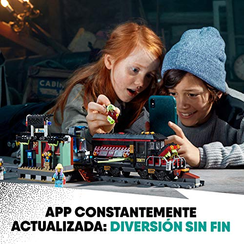 LEGO 70424 Juguete del Tren Lateral Oculto con aplicación AR, Juego Interactivo del Fantasma de la Realidad Aumentada para el iPhone/Android