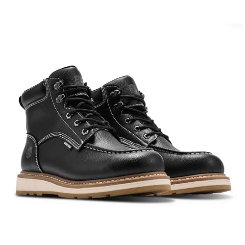 Men's 6' Moc Toe Work Boots, Steel/Soft Toe