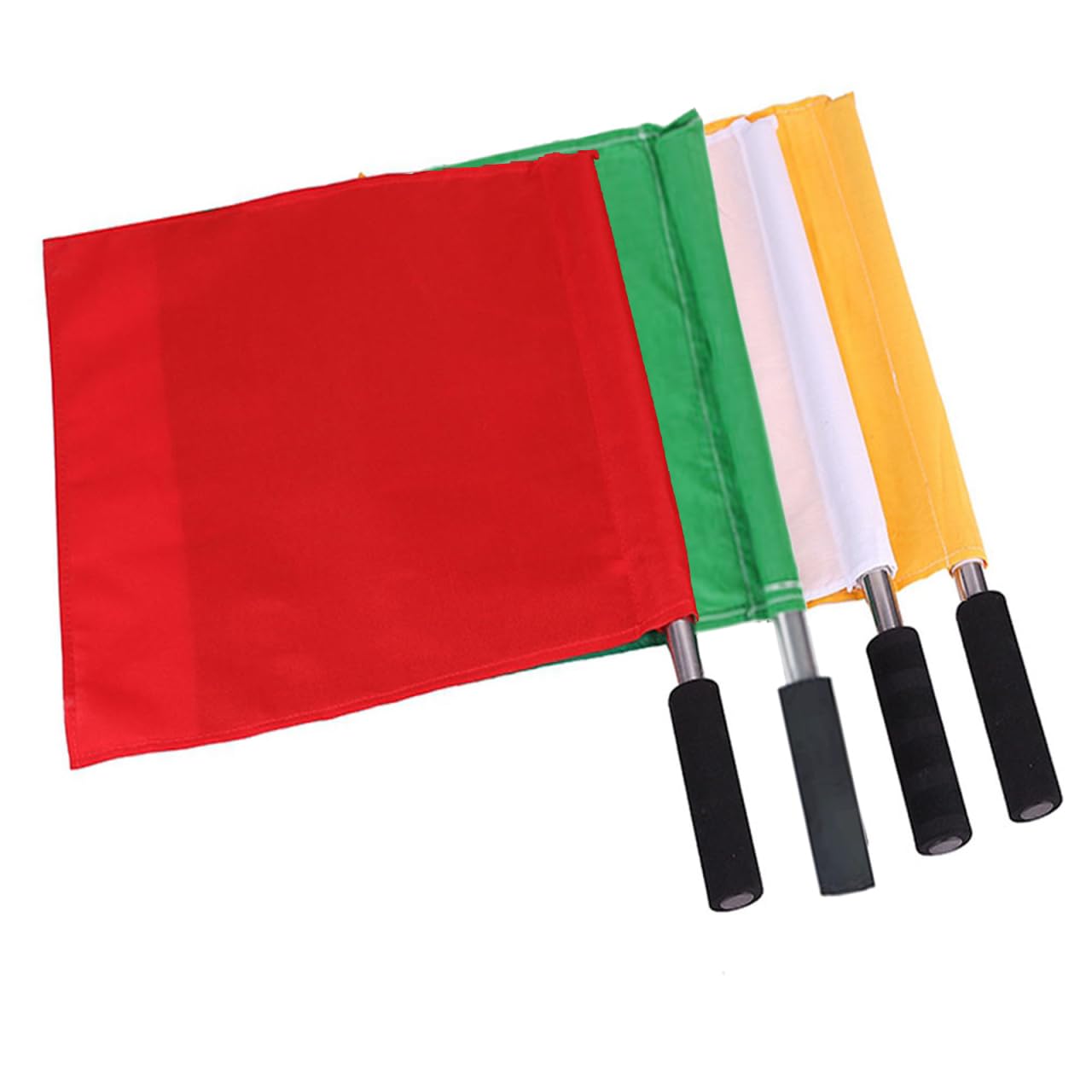 Drapeaux d'arbitre en acier inoxydable pour football et athlétisme - Lot de 4