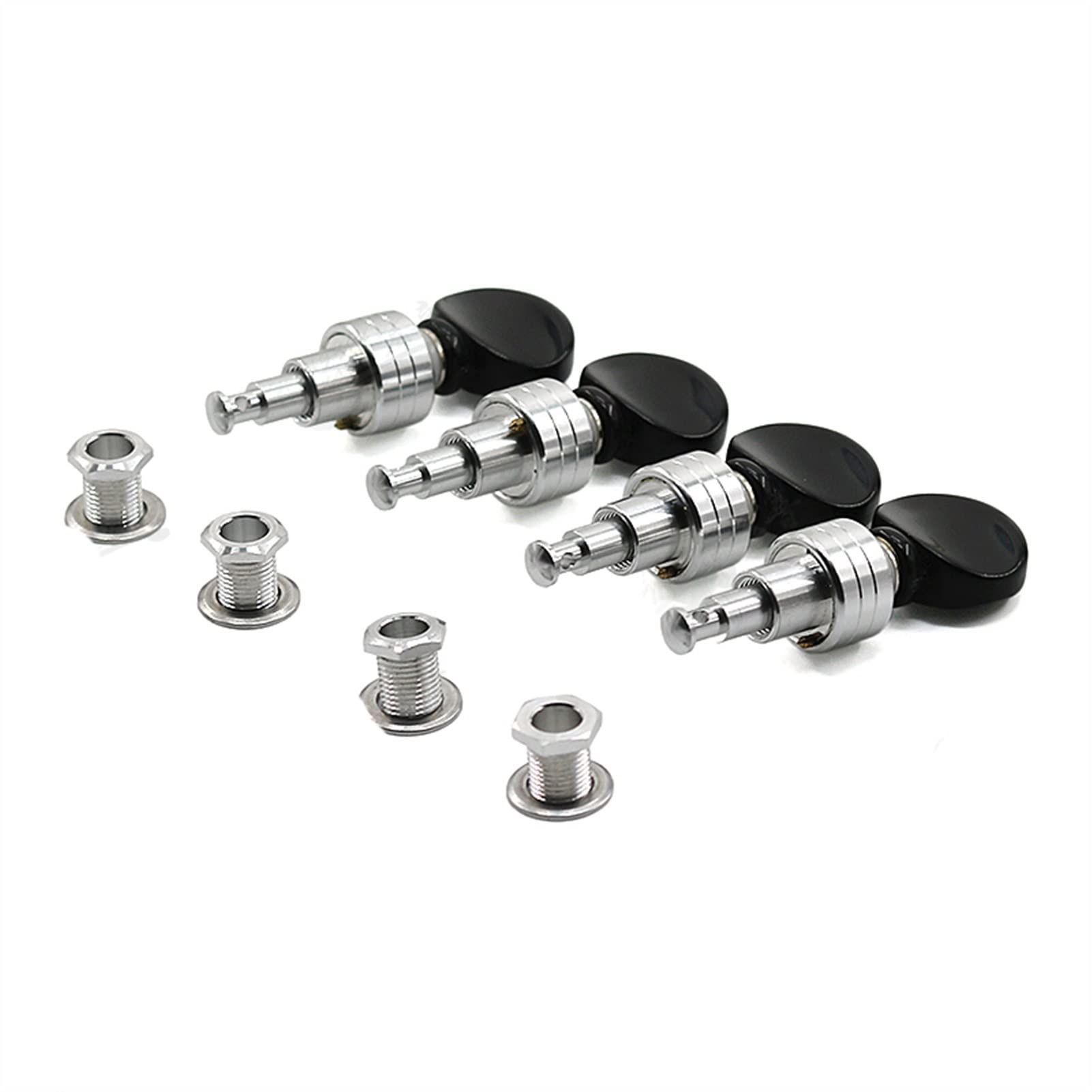Meccanico accordatore Ukulele Black And Silver Dright Quasi-Button Pulsante String Pulsante Ukulele Accessori Accessori Per Chiusura