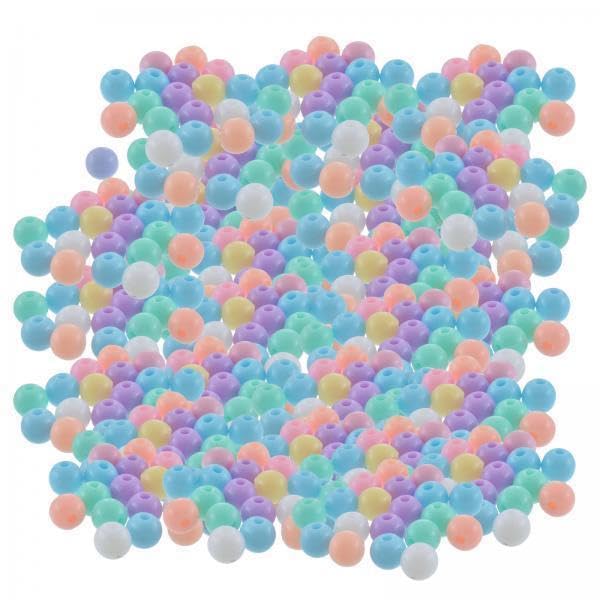 SNAPPSY 3x500 Pieces Loose Spacer Beads 6mm Colorful for Jewelry Making Craft Bracelet-picture-8