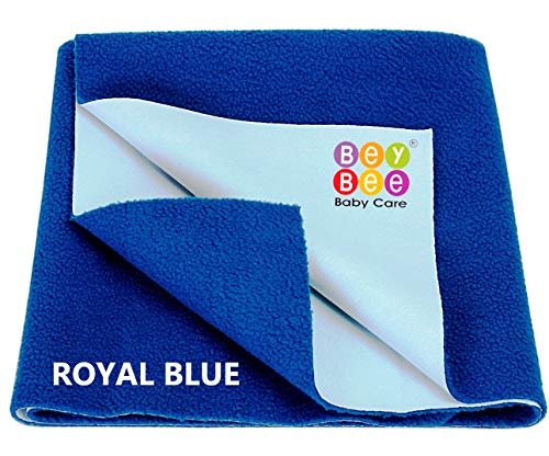 Bey Bee Just Dry-Waterproof Bed Protector, Dark Blue (Double Bed)-XL (Royal Blue)