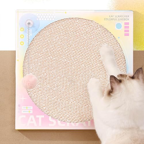 Vinyl Record Player Cat Scratcher Pink