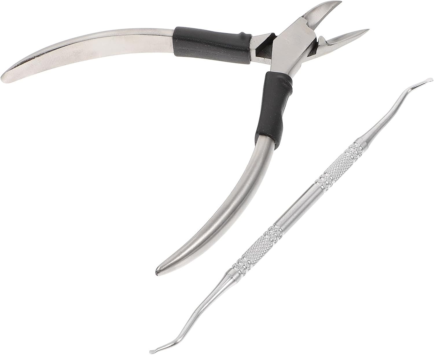 Vaguelly Professional Stainless Steel and Silicone Nail Scissors Cutter with Cuticle Trimmer for Nail Care and Easy Polish Removal for Home Use
