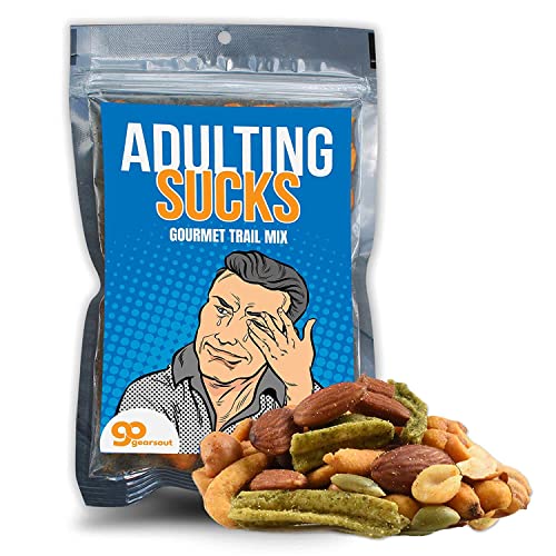 Funny Trail Mix Gift Ideas – Hilarious Stocking Stuffers for Men Food – Spicy Gifts for Men – Funny Foods Gifts – Gourmet Basket Ideas Care Packages Novelty Christmas Gag Gifts for Adults Teenagers Boys Girls Husbands Friends Coworker (Adulting)