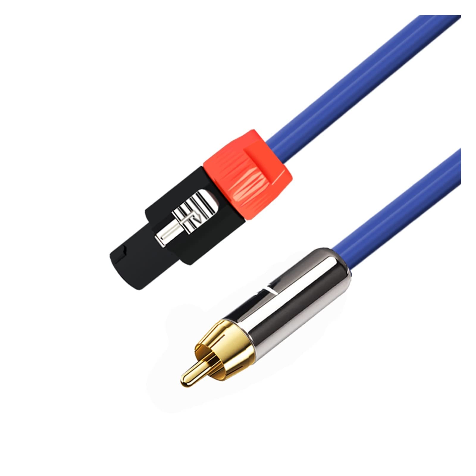 Cable de Audio Speakon a RCA OFC de 4 Pines NL4FC Compatible con Altavoz de Escenario Profesional AMP Cable de Enchufe Speakon Chapado en Oro 1M 2M 3M 5M(8meter)