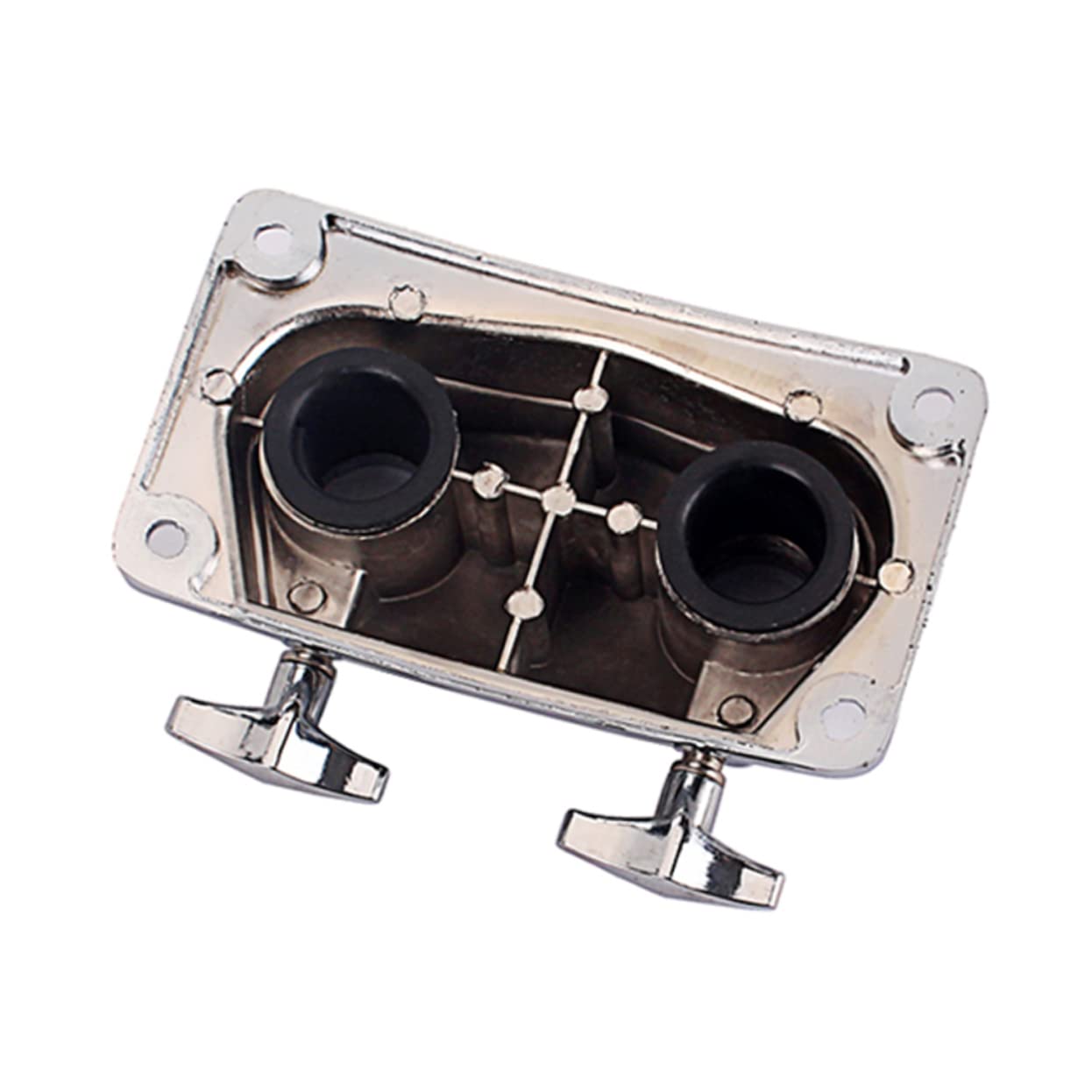 Abaodam Support De Batterie Métal à Double Trou Fixation Pour Tambour Et Cymbale Accessoire Percussion Léger Et Robuste Pour Kit De Batterie