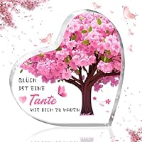 Geschenk für Tante, Beste Tante Geschenk, Tante Geschenk Herzförmiges Acryl-Plakette Dekoration, Geschenke für Tante zum Geburtstag, Geschenk Tante von Neffe Nichte (Tante)