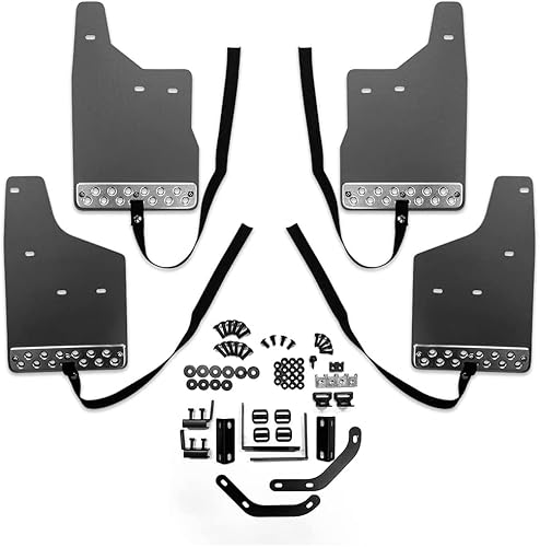 RAMBO マッドフラップ ジムニー JB64 マッドガード 泥除け フロント&リア 1台分セット オフロード EVA樹脂 (ブラック)