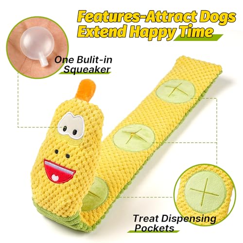 Image of Sedioso Dog Toy Pack for Large Dogs, (3-Pack) Stuffless Dog Toys for Aggressive Chewers, Extra Long Durable Squeaky Dog Toy, Dog Puzzle Toy for Small, Middle, Large Breed