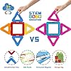 Coodoo Upgraded Magnetic Blocks Tough Tiles STEM Toys for 3+ Year Old Boys and Girls Learning by Playing Games for Toddlers Kids, Compatible with Major Brands Building Blocks - Starter Set #3