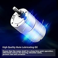 Greartisan DC 12V 1000RPM Getriebemotor Hohe Drehmoment Elektrische Mikrodrehzahl Reduktion Getriebemotor Exzentrische Ausgangswelle 37mm Durchmesser Getriebe – Ansicht 3