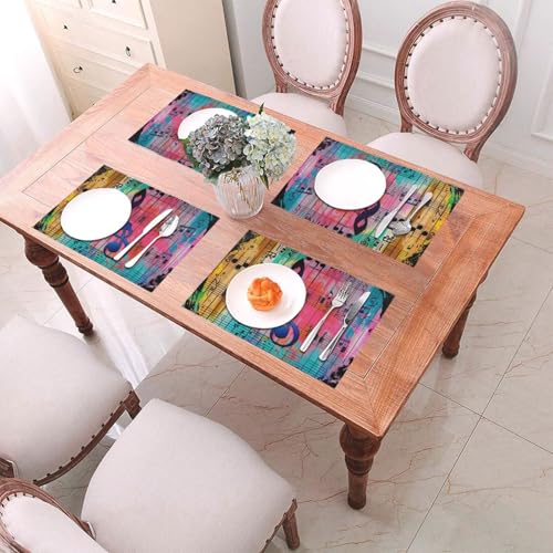 Sets de table musique en PVC tissé pour une ambiance douce et unique - 7