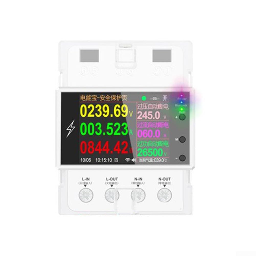 Compteur Énergie 4P Rail 35mm pour tuya 100A WiFi Compteur Énergie(AT4P-WiFi)