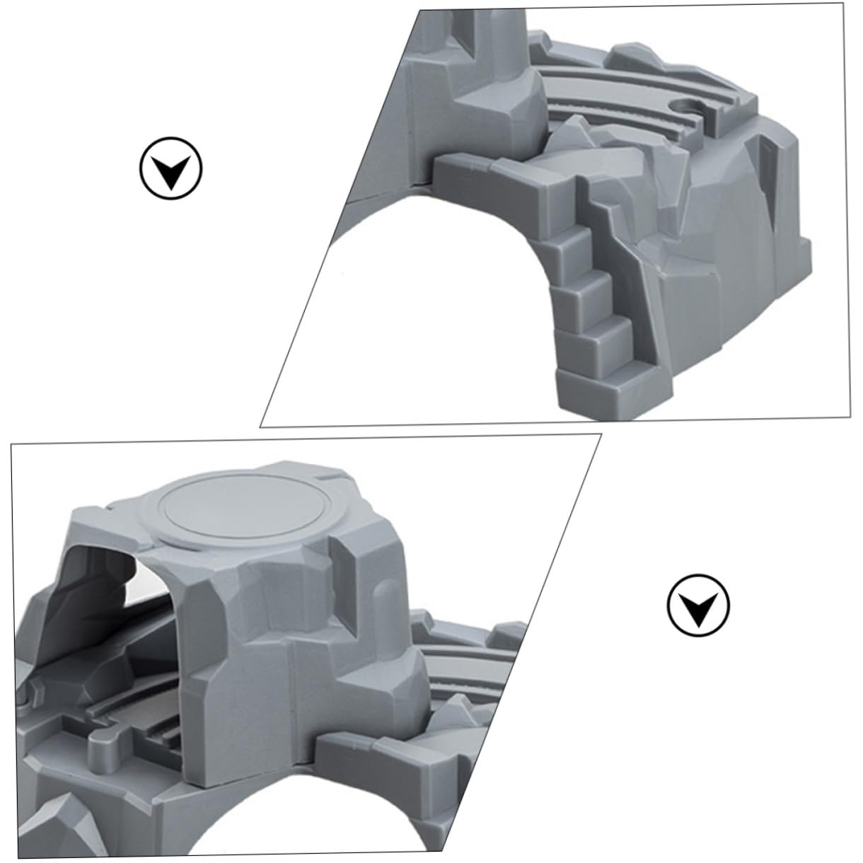 GALPADA Tunnel per Trenino Bambino Set Plastico Beige Dettagli Realistici