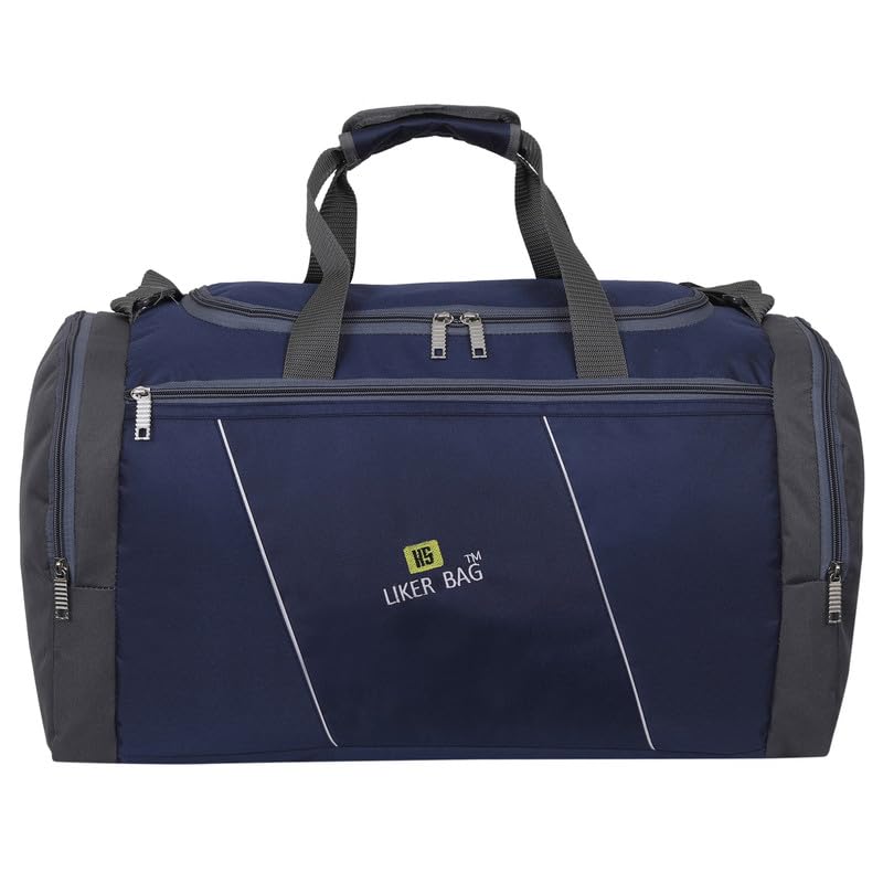 Travel Duffle Bag with Separate Shoe/Laundry Compartment for Men & Women Navy Blue-image-42