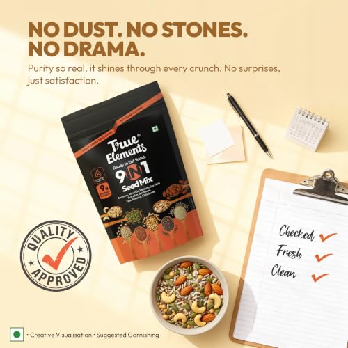 Image of True Elements Seeds Mix - 9 in 1 Mixed Seeds 500g | Seed Mix for Eating | Healthy Snacks | Diet Food | Diet Snacks
