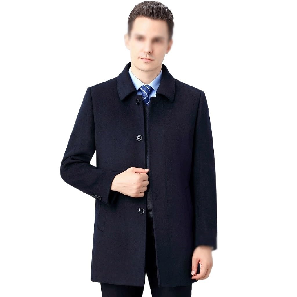 Trench-Coat en Cachemire Contre le Froid - Veste Intérieure Laine Mi-Longue Douce