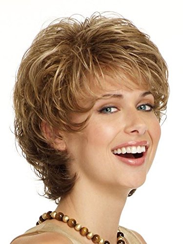 Sensation Wig Color G16+ Honey Mist - Gabor Wigs Short Curly Shag Collar Length Nape Womens Synthetic Personal Fit Capless Average Cap