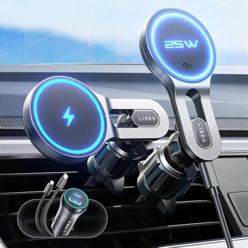 Amazon.co.jp: 【LISEN2026強化版Qi2.2認証25w充電】スマホホルダー車
