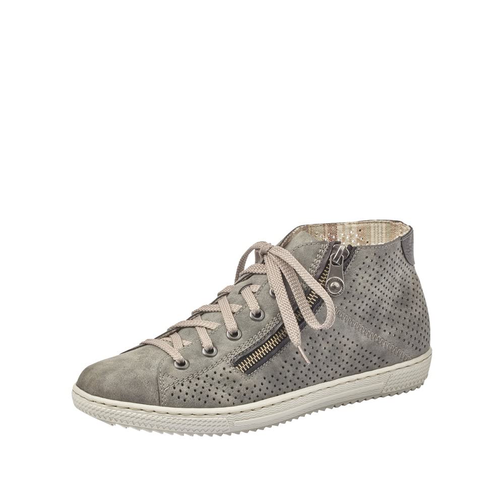 Rieker Women's Frühjahr/Sommer L9427 Slip On, Grey Smoke Schwarz, 6 UK