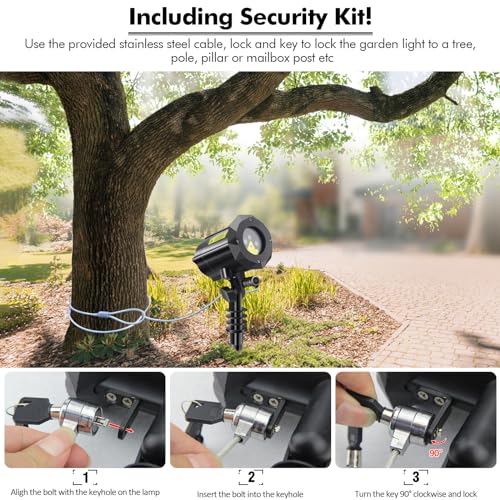 Image of Poeland 8 Patterns Christmas Laser Projector Lights, Outdoor Garden Decorative Lights with Remote Control and Security Lock for Indoor Outdoor Home Garden (Red, Green, Blue)