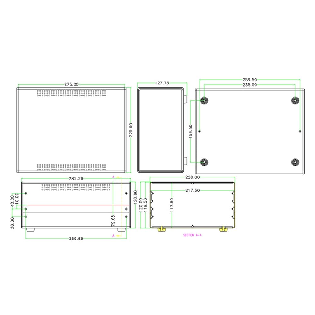 Instrumentenkoffer für Industrieprojekte, Gehäuse für Elektronische Module, Instrumentengehäuse für Den Innen- und Außenbereich, für Elektronische Modulinstrumente