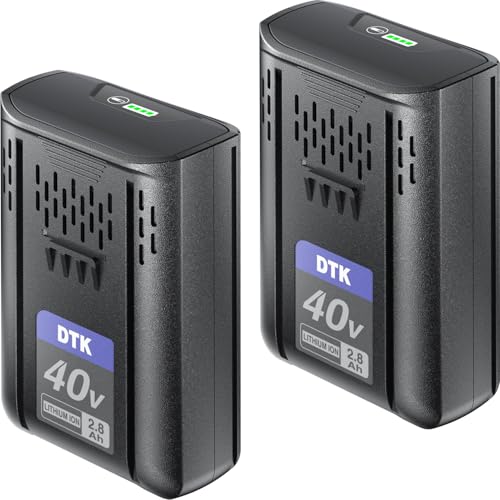DTK Replacement for Kobalt 40V Battery 2800mAh Fit All 40V Series Cordless Power Tools Batteries 2 Packs