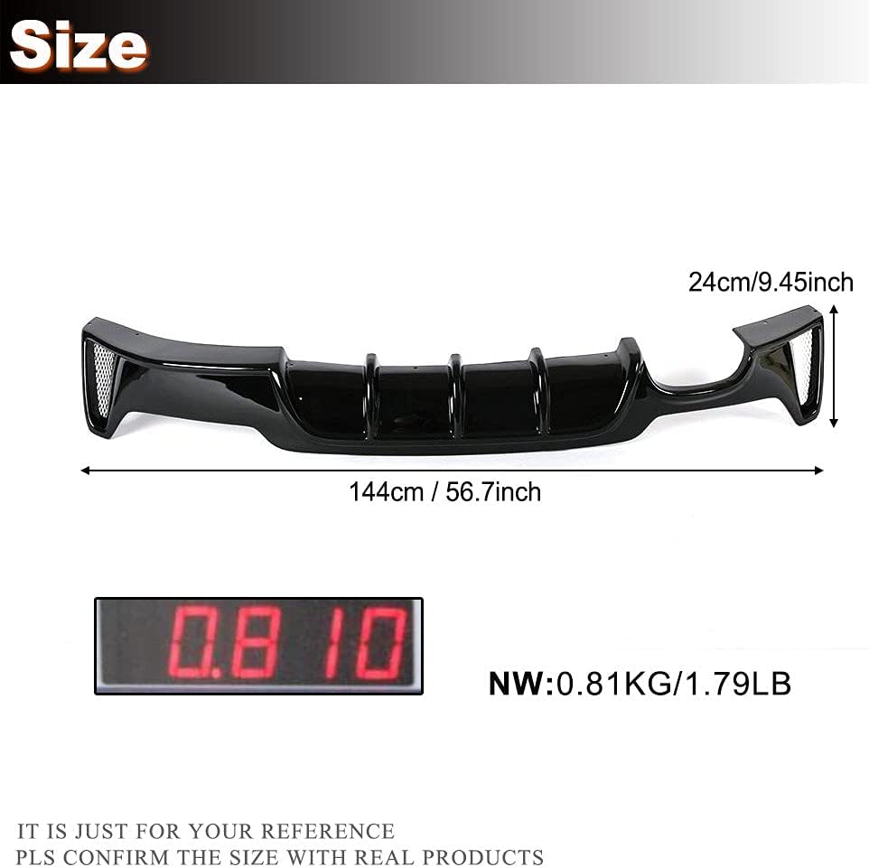 MCARCAR KIT Rear Diffuser for BMW F32 F33 F36 M Sport 2014-2020 Glossy Black Lower Bumper Lip Spoiler Body Kit Factory Outlet