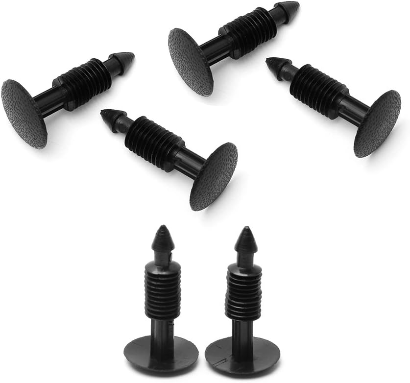 Early Bus (Pack of 6) for 2004-08 F150 & Lincoln Mark LT Windshield Wiper Cowl Vent Grille Panel Hood Retainer Clips Retaining Pins (Christmas Tree Plugs)