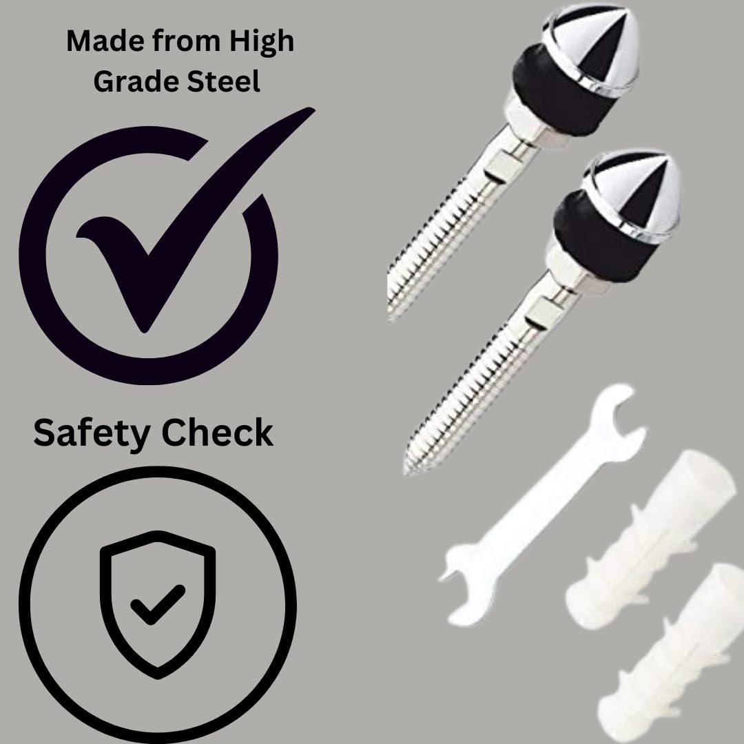 Rack Bolt for Wall Hung Wall Mounted Toilet Seat 16 mm with Show Cap set 4