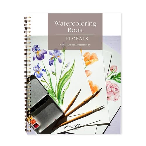 Floral Watercolor Workbook for Beginners with Cotton Cold Press Watercolor