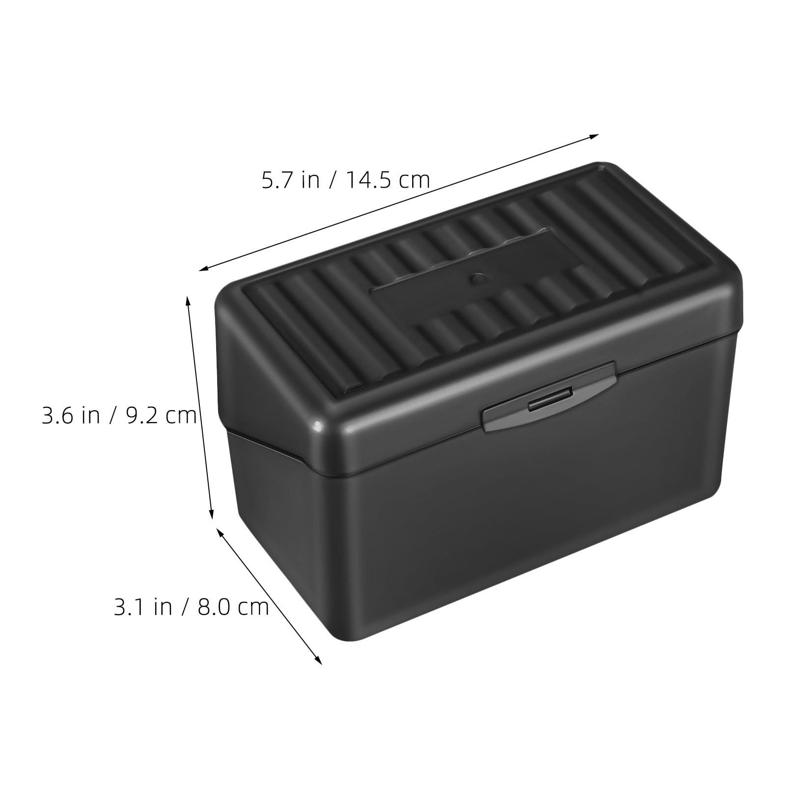 SECFOU 2 Sets Karteikasten mit Registerkarten Desktop Schwarze Aufbewahrungsbox und Vielseitiger Organisationsfunktion für Büro und Zuhause
