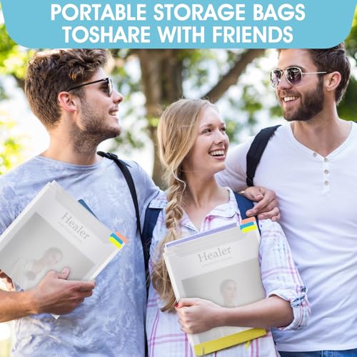 Image of 36PCS Scrapbook Paper Storage Organizer 12 x 12 Inch Clear Scrapbook Paper Organizer with 120PCS Sticky Index Tabs Holds Scrapbooks Papers, Cardstock, Vinyl Papers