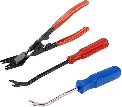 3 PCS Upholstery and Construction Staple Remover Tack Puller Nail Remover Tools,Heavy Duty Tack Remover,for Remove Staple in Furniture Wooden