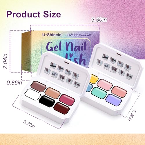 Kit de esmaltes en gel Gradient Painting, 12 colores nude y blanco negro miniatura 7