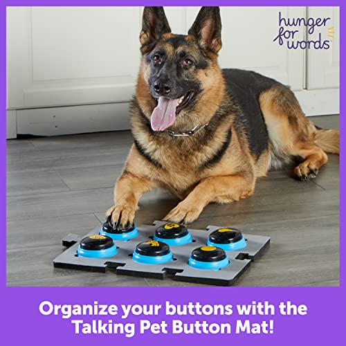 Hunger for Words Haustier-Knopfmatte, Matte für 6 Sprechknöpfe, von Christina Hunger entwickelt, Hundetraining & Kommunikation, erweiterbar, für sprechende Hunde