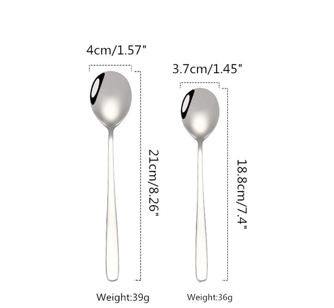 8 Pcs Stainless Steel Coffee Spoon Stirring Sugar Tea Spoon Kitchen Supplies