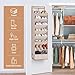 STORAGE MANIAC Over the Door Shoe Organizer Heavy-Duty Large Deep Pocket Hanging Shoe Organizer Shoe Rack Door Closet Shoe Organizer for Wall, Dorm & Narrow Door Storage Shoe Holder Oat Beige, 1 Pack