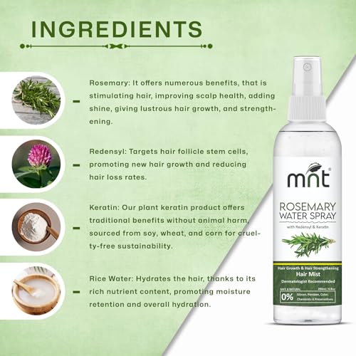 Image of MNT Combo of Rosemary Water for Hair Growth 200ml and Rosemary Hair Oil for Hair Growth 100 ml | Rosemary Hair Growth Combo (Combo of 2)