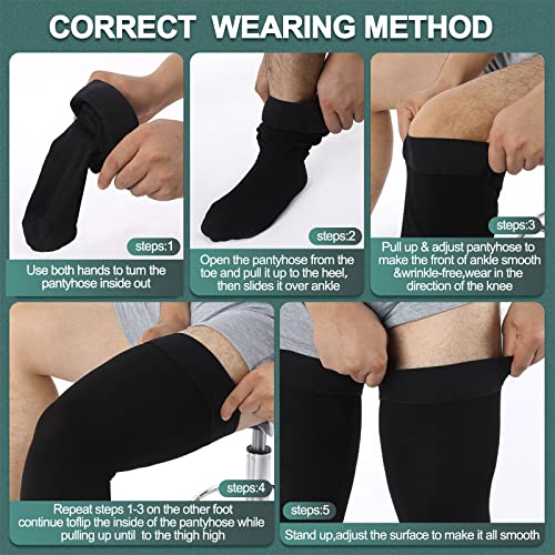 Zhanmai ZHANMAI-1001 Thigh High Compression Socks 20-30 Mmhg Compression Stockings Thigh High Socks thumb #5